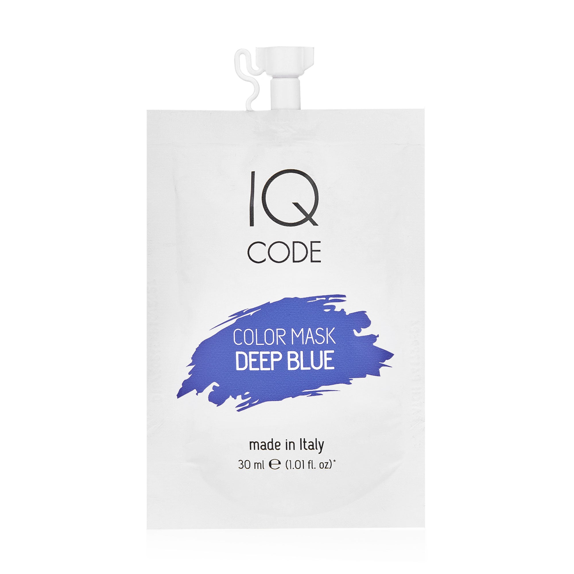 Уцінка! Тонувальна маска для волосся IQ code Color Mask Темний синій (Deep Blue), 30 мл