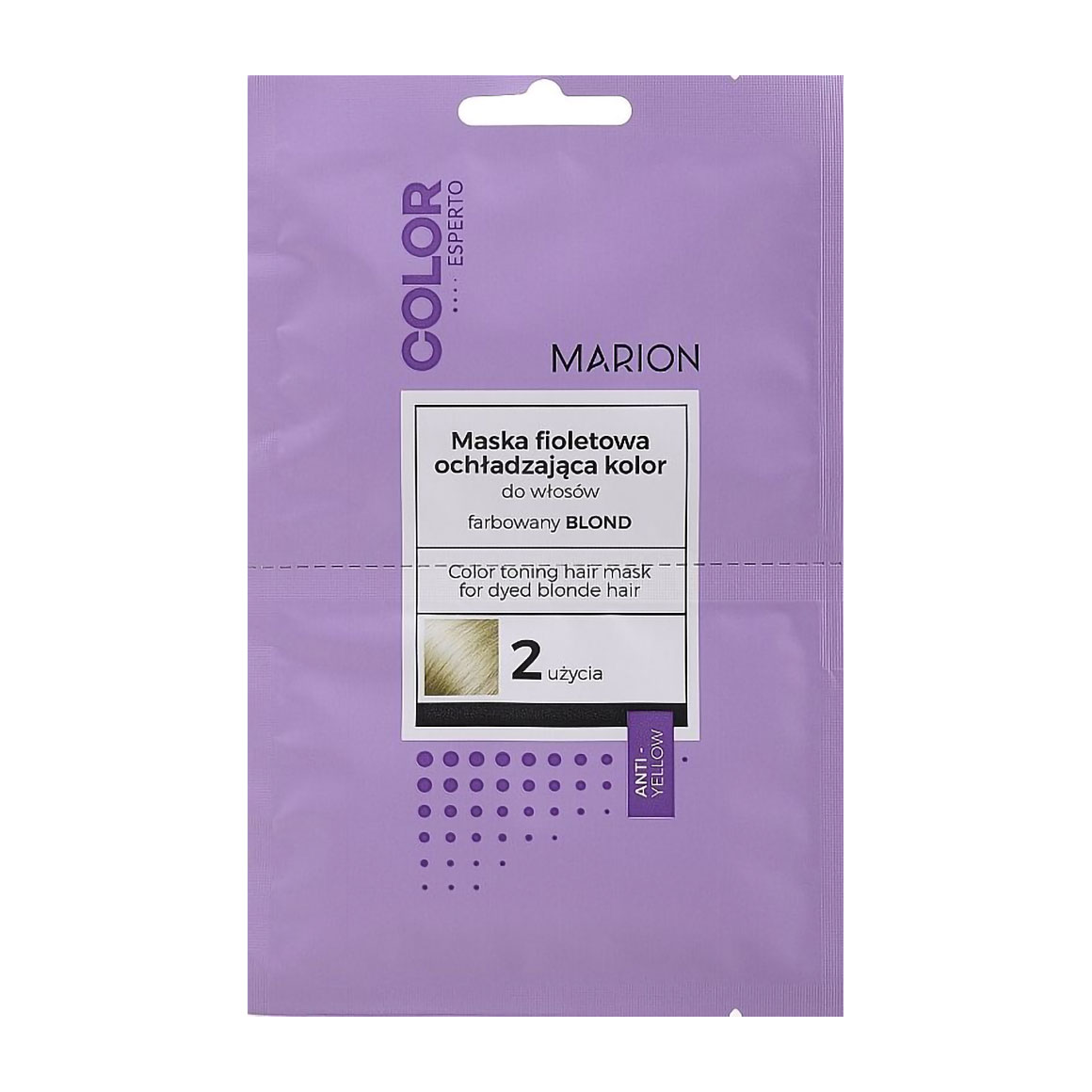 Уцінка! Тонувальна маска Marion Color Esperto Color Toning Violet для нейтралізації жовтизни волосся відтінків блонд, 2*20 мл